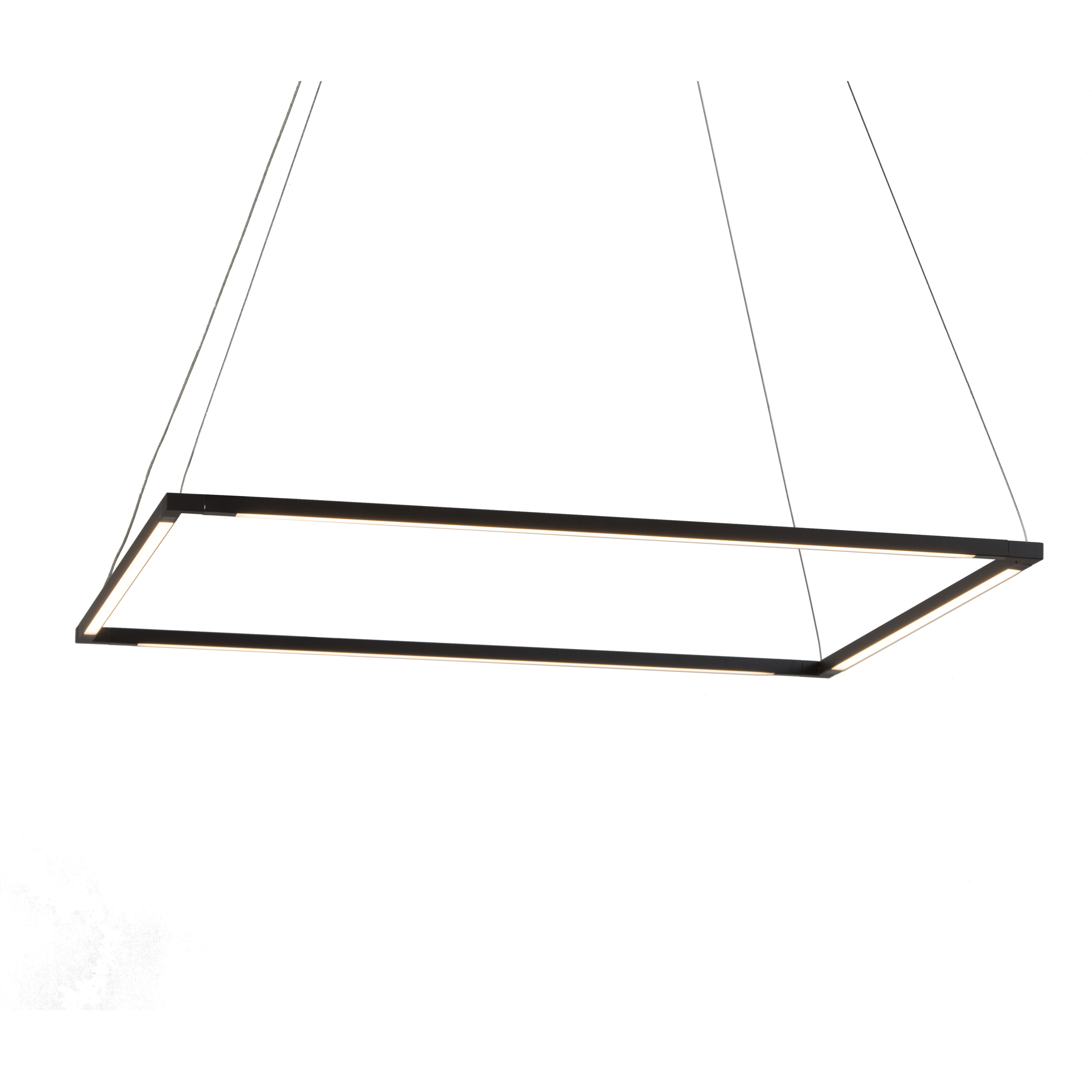 Z-Bar LED 25.98 inch Matte Black Pendant Ceiling Light, Square